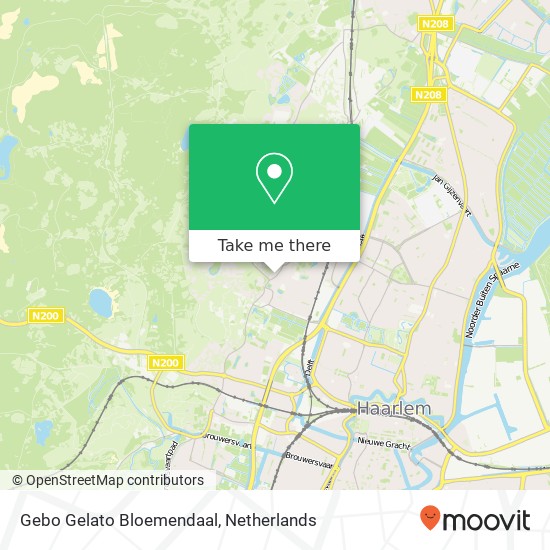 Gebo Gelato Bloemendaal, Bloemendaalseweg 104 Karte