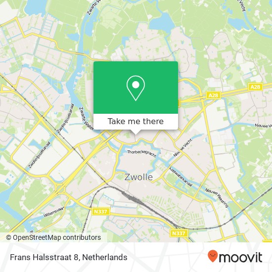 Frans Halsstraat 8, 8021 VN Zwolle map