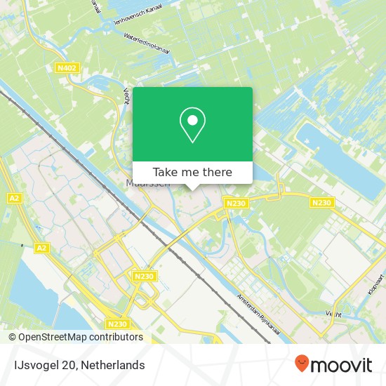 IJsvogel 20, 3602 XN Maarssen Karte