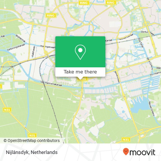 Nijlânsdyk, 8931 Leeuwarden Karte