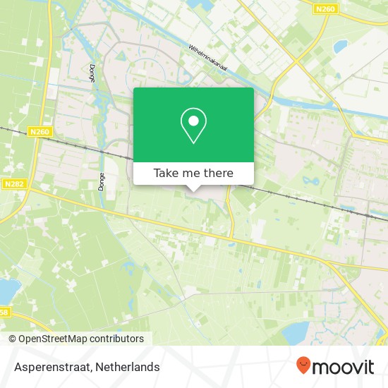 Asperenstraat, 5036 CS Tilburg map