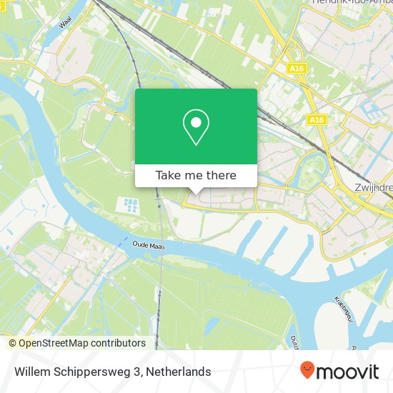 Willem Schippersweg 3, 3334 GN Zwijndrecht map