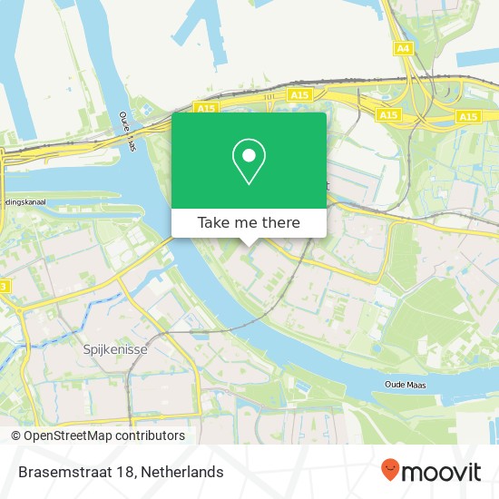 Brasemstraat 18, 3192 TD Hoogvliet Karte