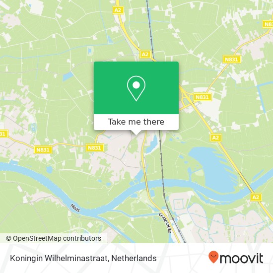 Koningin Wilhelminastraat, 5321 VN Hedel map