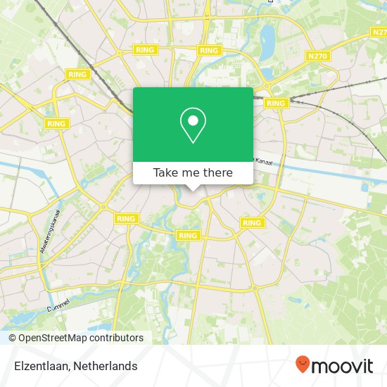 Elzentlaan, 5611 LV Eindhoven Karte