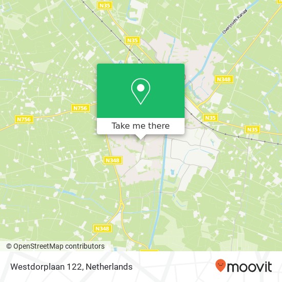 Westdorplaan 122, Westdorplaan 122, 8101 BJ Raalte, Nederland Karte