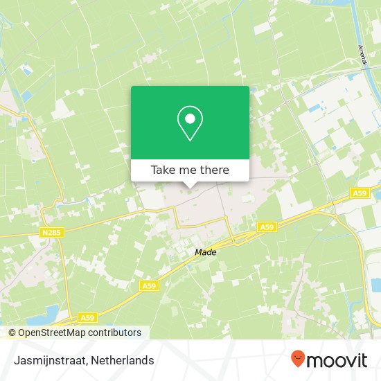 Jasmijnstraat, 4921 Made map