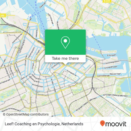 Leef! Coaching en Psychologie, Prins Hendrikkade 193C map