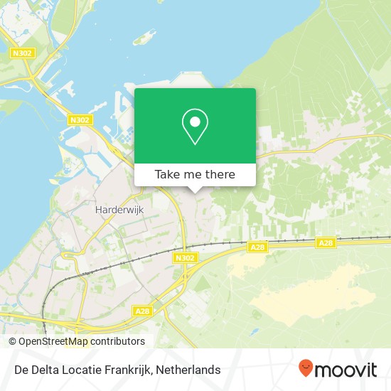 De Delta Locatie Frankrijk, Krommekamp Karte