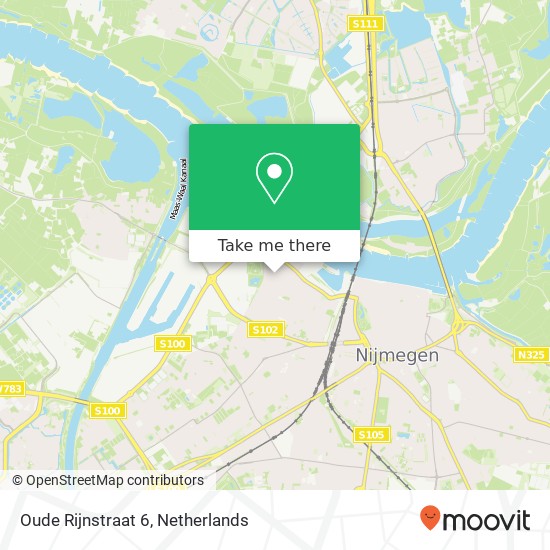 Oude Rijnstraat 6, 6541 WW Nijmegen map