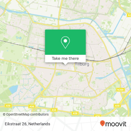 Eikstraat 26, 5038 MP Tilburg map
