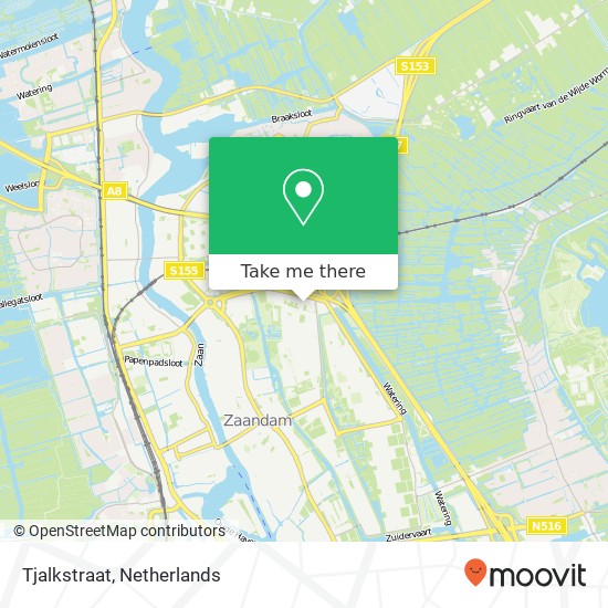 Tjalkstraat, Tjalkstraat, 1503 Zaandam, Nederland map