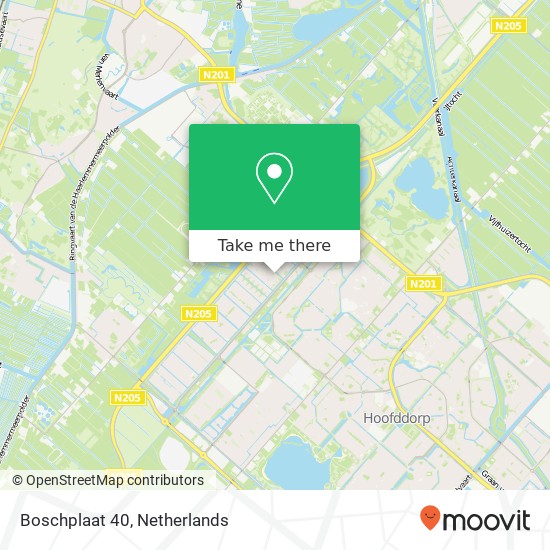 Boschplaat 40, 2134 XW Hoofddorp map