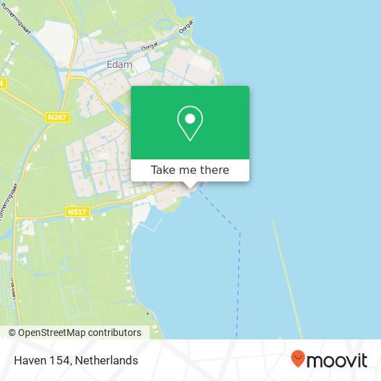 Haven 154, 1131 EW Volendam map