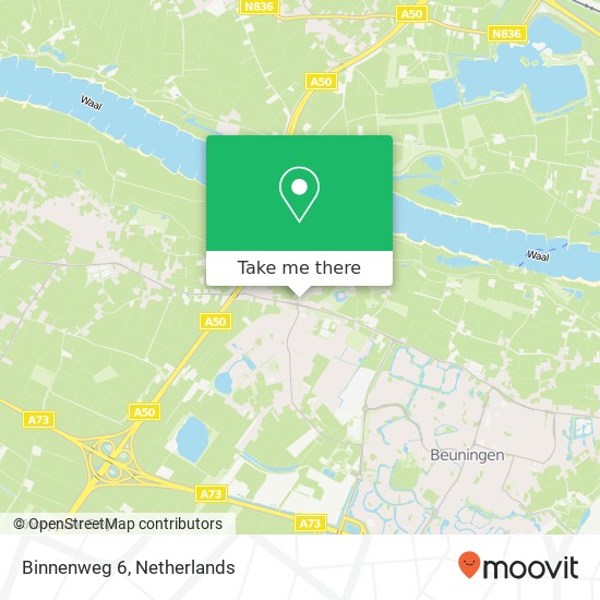 Binnenweg 6, 6644 KD Ewijk map