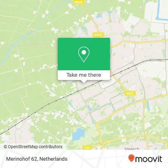 Merinohof 62, 5345 ZL Oss Karte