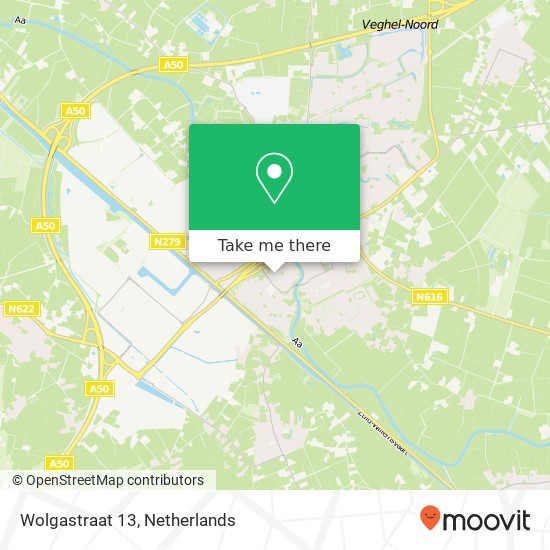 Wolgastraat 13, 5463 AR Veghel map