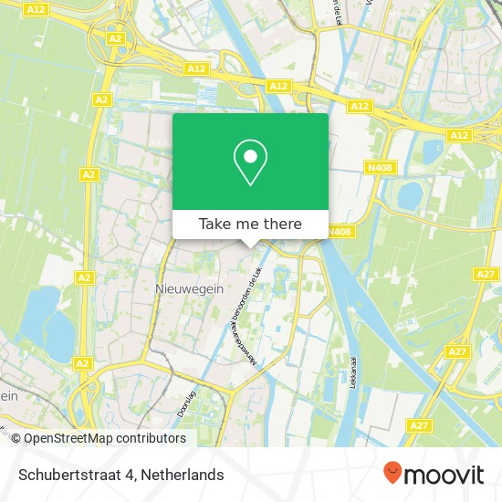 Schubertstraat 4, 3438 BG Nieuwegein Karte