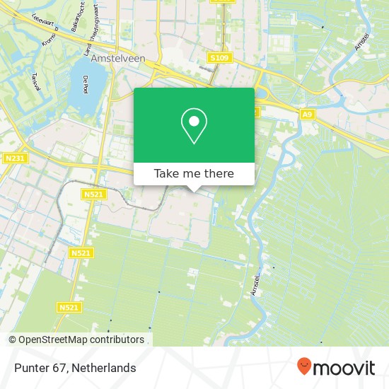 Punter 67, 1186 PM Amstelveen Karte