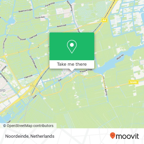 Noordeinde, 2355 AE Hoogmade map