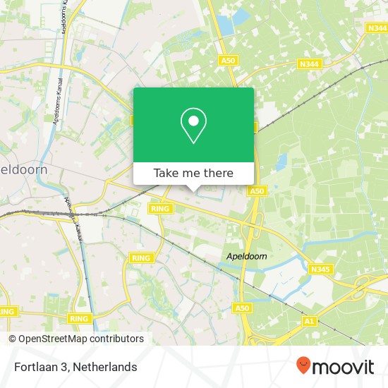 Fortlaan 3, 7325 ZN Apeldoorn map