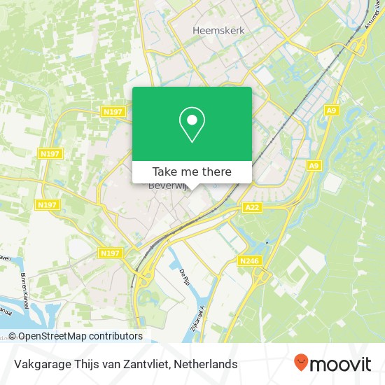 Vakgarage Thijs van Zantvliet, Vennelaan map