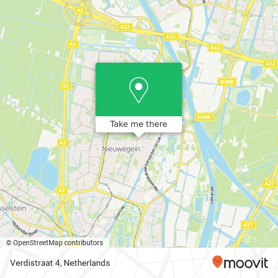 Verdistraat 4, 3438 XV Nieuwegein map