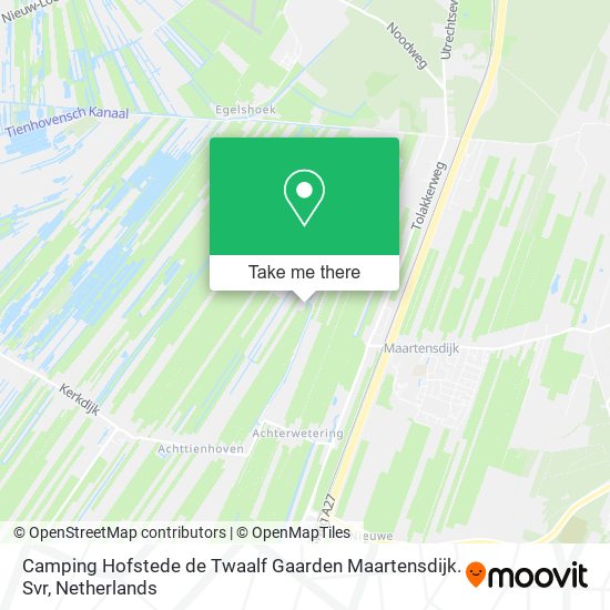 Camping Hofstede de Twaalf Gaarden Maartensdijk. Svr map