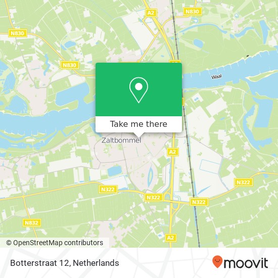 Botterstraat 12, 5301 TX Zaltbommel map