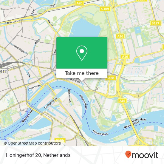 Honingerhof 20, 3063 BZ Rotterdam map