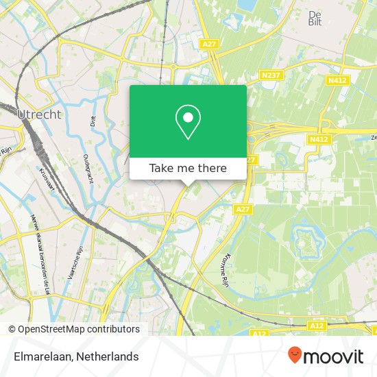 Elmarelaan, Elmarelaan, 3584 Utrecht, Nederland map