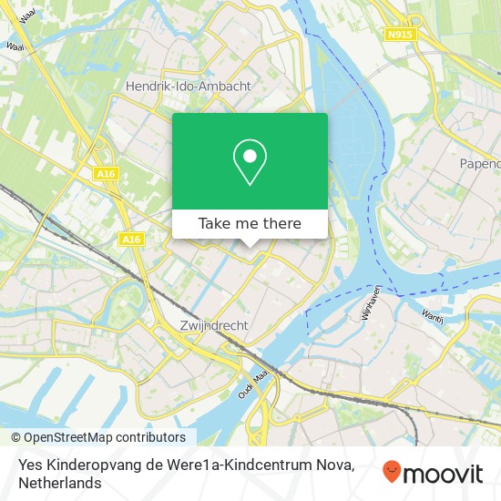 Yes Kinderopvang de Were1a-Kindcentrum Nova, De Were 1A map