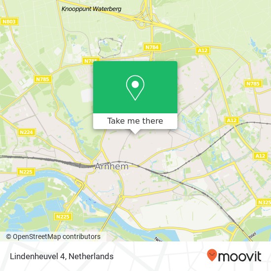 Lindenheuvel 4, 6822 KZ Arnhem Karte