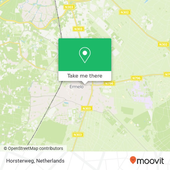 Horsterweg, 3851 NH Ermelo Karte