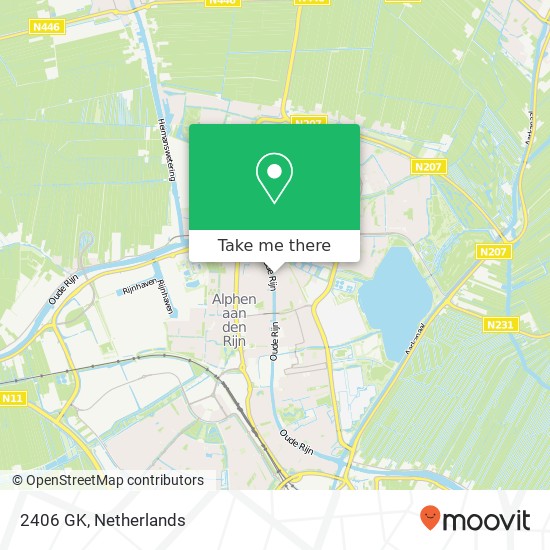 2406 GK, 2406 GK Alphen aan den Rijn, Nederland map