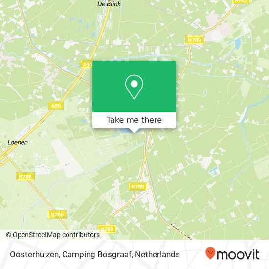 Oosterhuizen, Camping Bosgraaf map