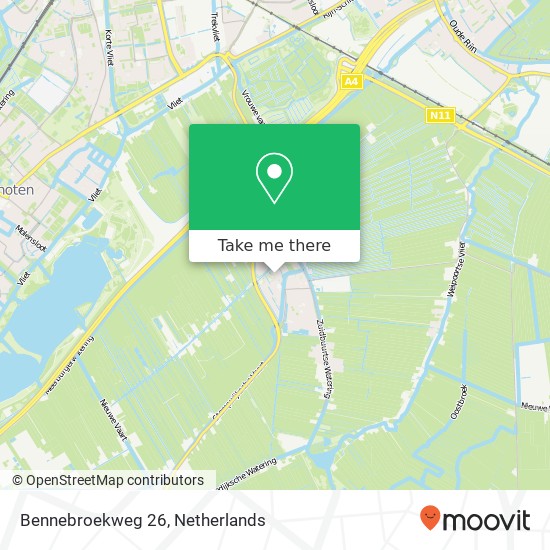 Bennebroekweg 26, 2381 BS Zoeterwoude Dorp Karte