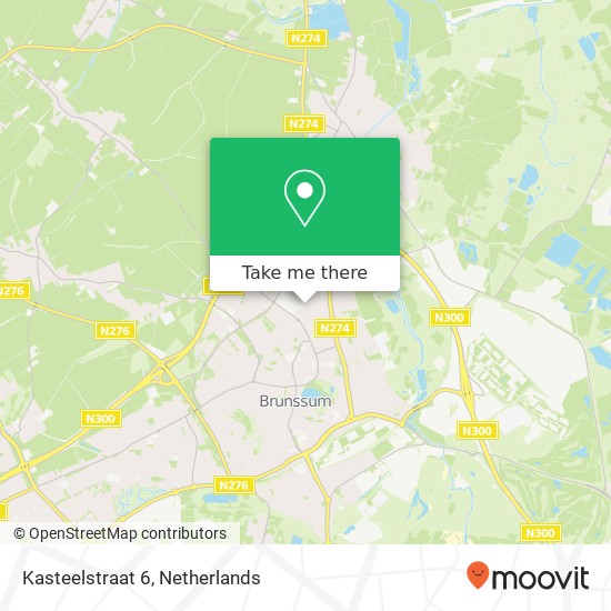 Kasteelstraat 6, 6441 TV Brunssum map