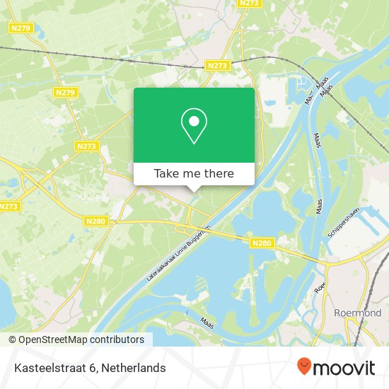 Kasteelstraat 6, 6085 BH Horn map
