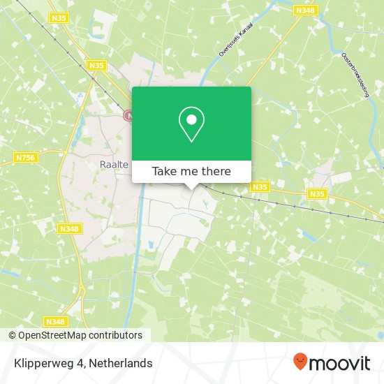 Klipperweg 4, 8102 HR Raalte Karte