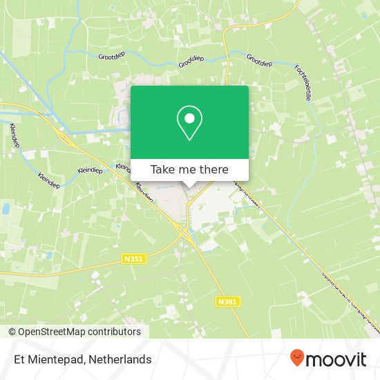 Et Mientepad, 8431 Oosterwolde map