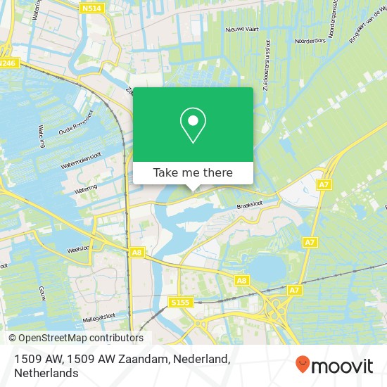 1509 AW, 1509 AW Zaandam, Nederland map