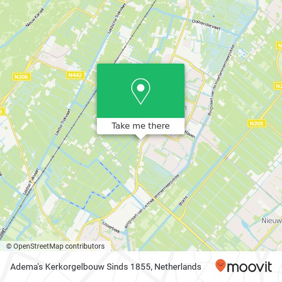 Adema's Kerkorgelbouw Sinds 1855, Leidsestraat 112 map