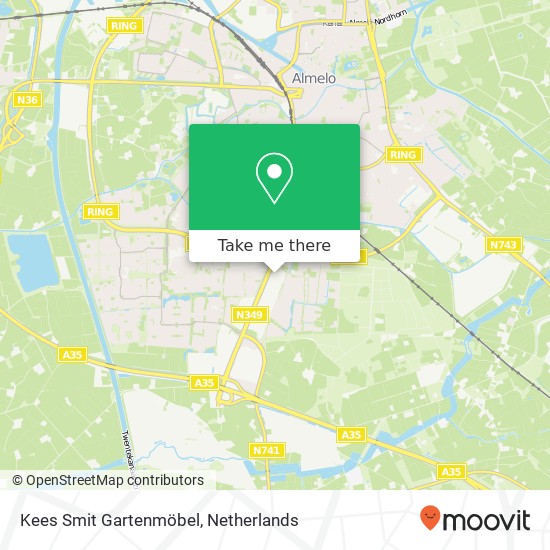 Kees Smit Gartenmöbel, Ambachtstraat 5 map