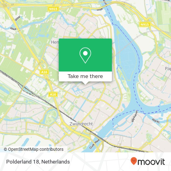 Polderland 18, 3344 EE Hendrik-Ido-Ambacht map