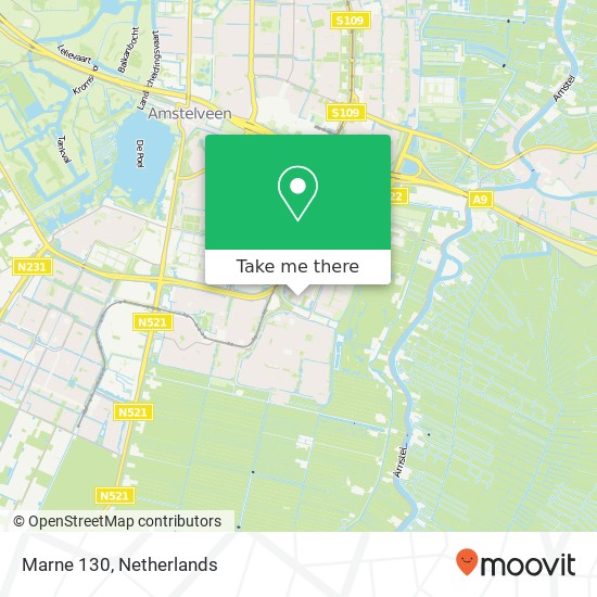 Marne 130, Marne 130, 1186 PJ Amstelveen, Nederland Karte