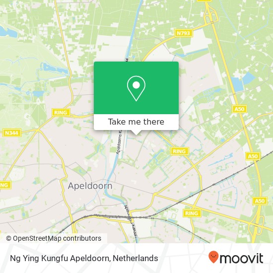 Ng Ying Kungfu Apeldoorn, Gentiaanstraat 76 map