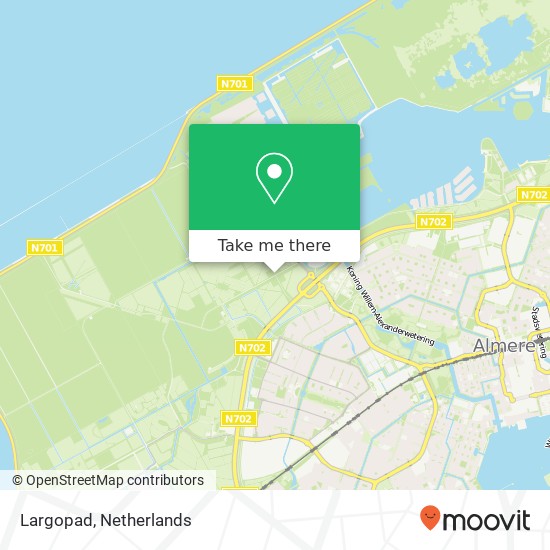 Largopad, 1319 Almere-Stad Karte