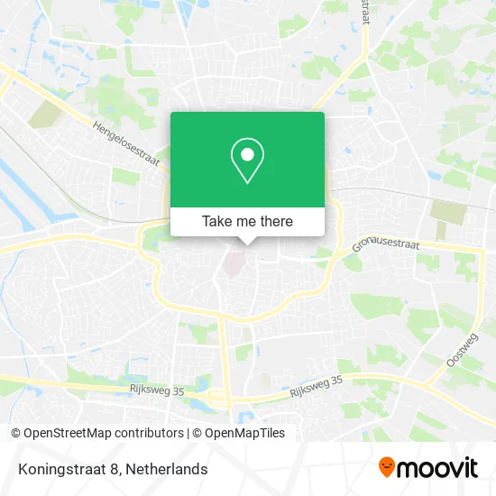 Koningstraat 8 Karte