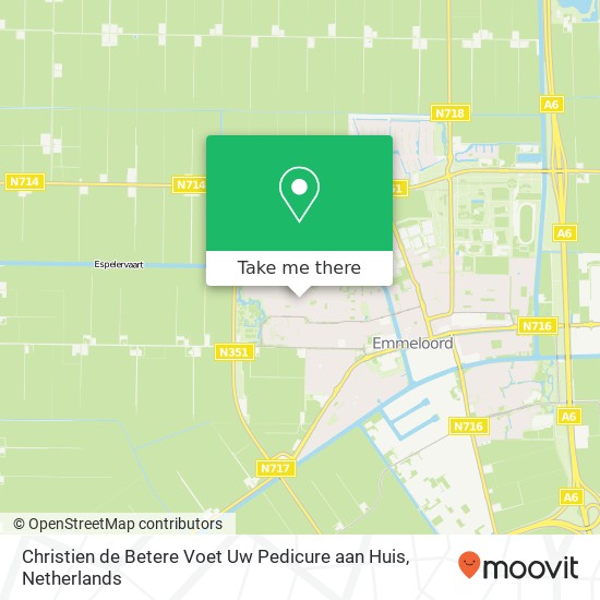 Christien de Betere Voet Uw Pedicure aan Huis, Diezestraat 3 map